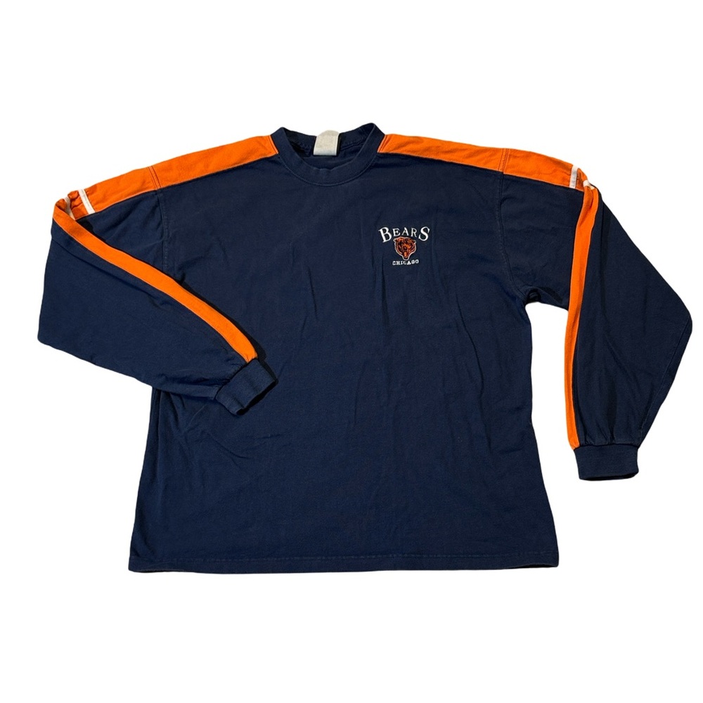 VINTAGE Pro Player mens L Large Chicago Bears long sleeve crewneck t-shirt EUC